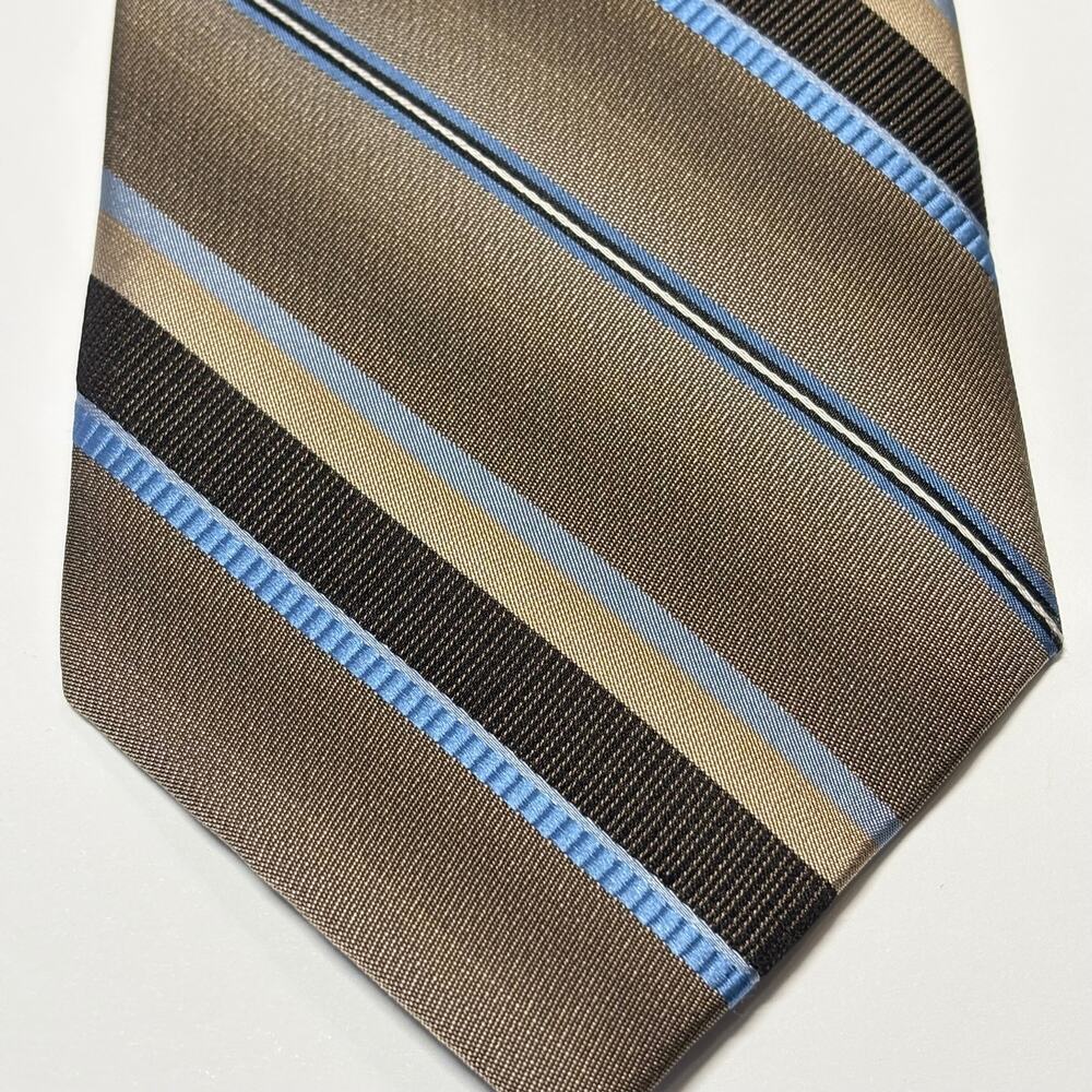 PRONTO UOMO REPP Striped Silk Necktie X-Long Men’s Formal Business Accessory